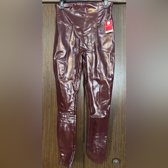 SPANX Faux Patent Leather Leggings- Tall - Picture 10 of 10